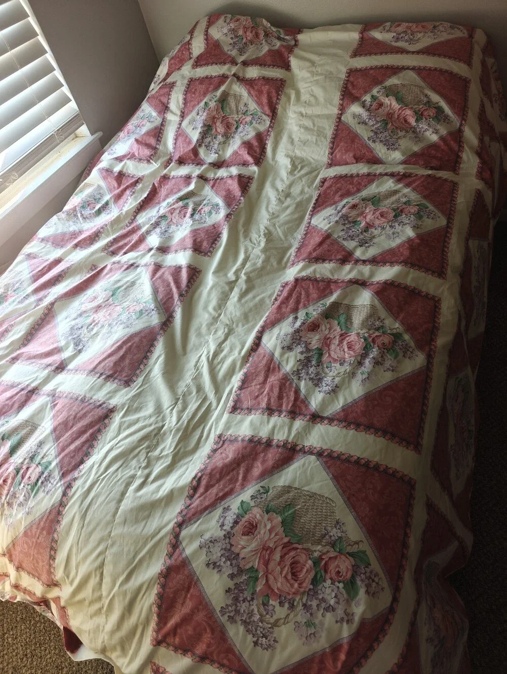 King Down Duvet 80x90  In hand sewn Cover Feather bed Heavy Shabby